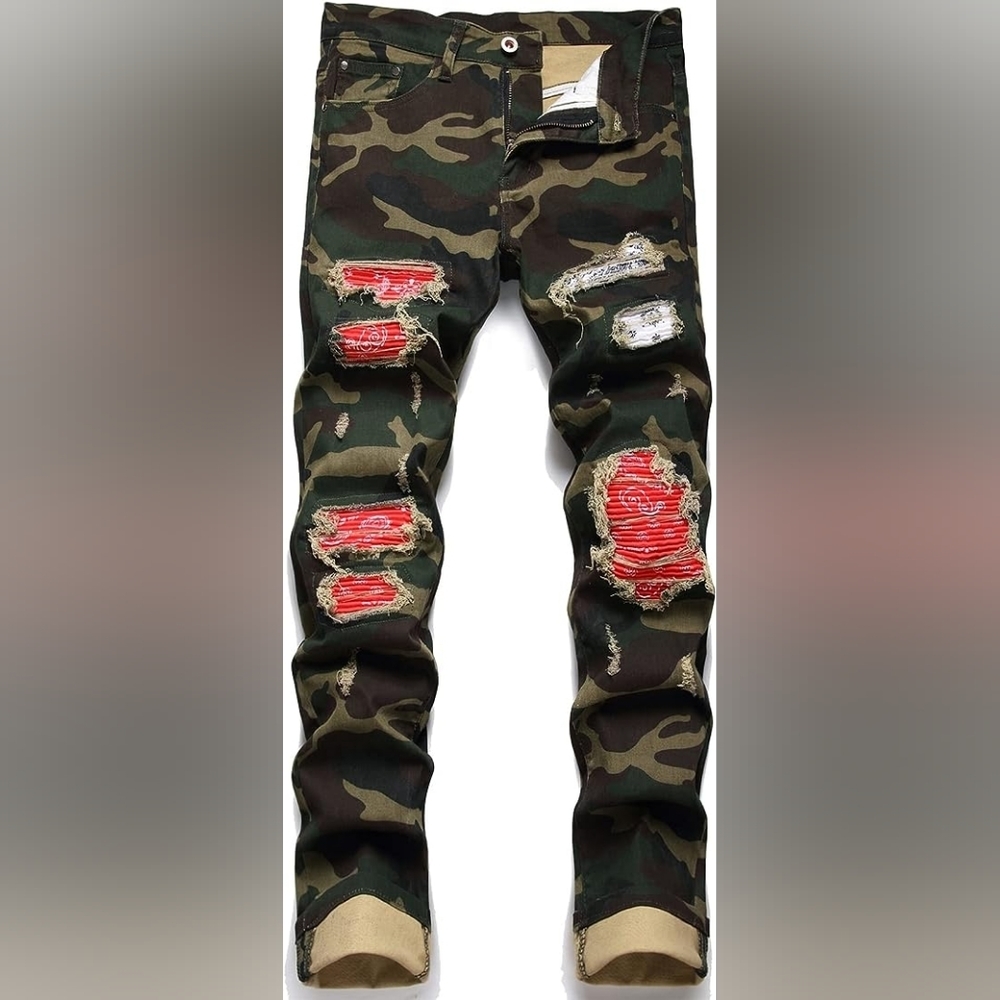 New Men's Designed Unique Street Urbanwear Jeans Multiple Sizes